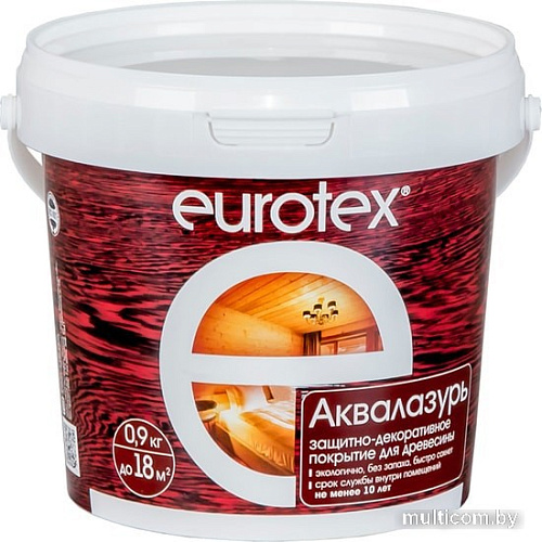 Лак Eurotex Аквалазурь (белый, 0.9 кг)