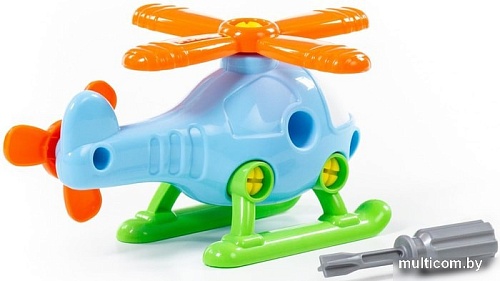 Конструктор Полесье 78223 Вертолет (голубой)