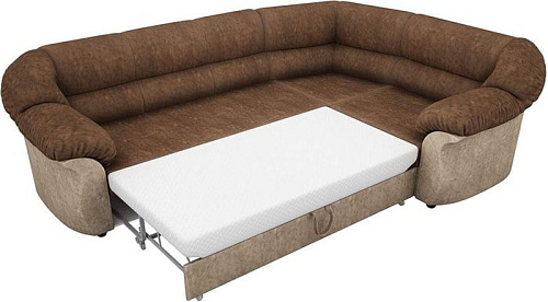 Угловой диван Mebelico Карнелла 60278 (коричневый/бежевый)
