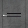 Межкомнатная дверь Velldoris Next 2 90x200 (муар темно-серый, лакобель черный)