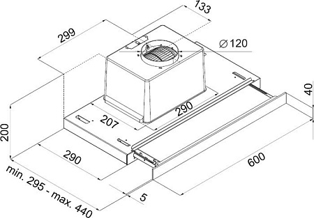 Кухонная вытяжка MAUNFELD Ouse Touch 60 (черный)