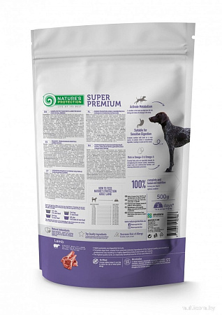 Сухой корм для собак Nature's Protection Adult Lamb All Breeds NPS45748 500 г