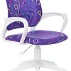 Компьютерное кресло Бюрократ Burokids 1W 1920838 (фиолетовый Sticks 08/пластик белый)