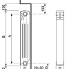 Алюминиевый радиатор Nova Florida Extrathermserir Super B4 350/100 White (9 секций)