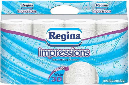 Туалетная бумага Regina Impressions белая (12 рулонов)