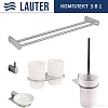 Набор аксессуаров для ванной Lauter 21SH2081 + 21SH2051 + 21SH2091 + 21SH42021 + 21SH2111 (Chrome, 5 предметов)