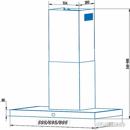 Кухонная вытяжка CATA B6-T900 XGBK 02029299
