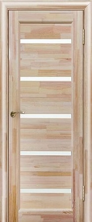 Межкомнатная дверь Юркас Вега ЧО 5 60x200 (неокрашенный, стекло мателюкс матовое)