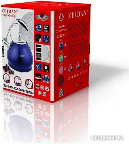 Чайник со свистком ZEIDAN Z-4231 (синий)