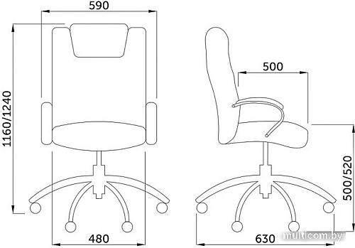 Кресло AksHome Richard New Chome (коричневый)