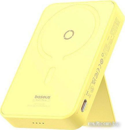 Внешний аккумулятор Baseus MagPro Magnetic Bracket Wireless Fast-Charging Power Bank 20W 5000mAh (желтый)