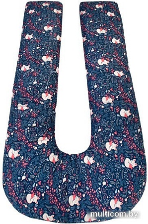 Подушка для беременных Amarobaby Лисички AMARO-40U-Li (синий)