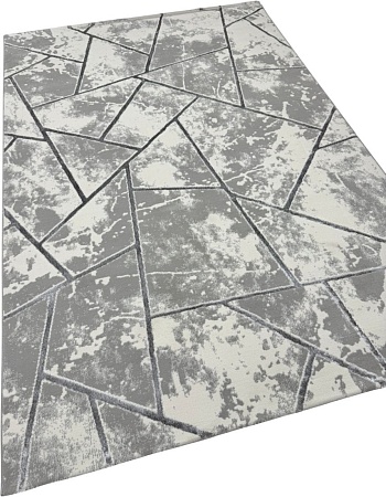 Ковер для жилой комнаты Radjab Carpet Амальфи Прямоугольник 01518B 13612 (0.8x1.5, C.Grey/Antrasit)