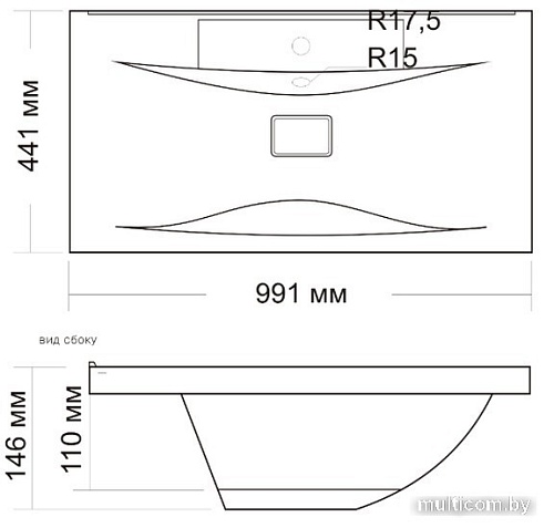 Умывальник Andrea Elen 1000