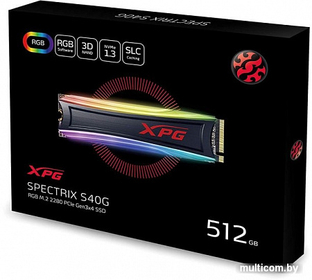 SSD A-Data XPG Spectrix S40G RGB 512GB AS40G-512GT-C