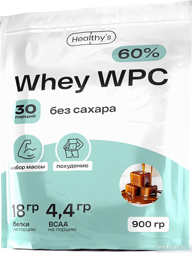 Протеин сывороточный (концентрат) Healthys Whey Wpc (900г, сливочная карамель)