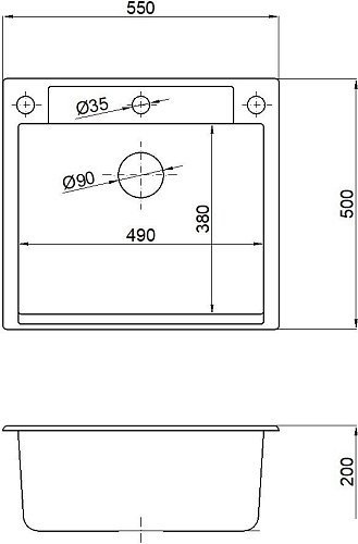 Кухонная мойка Marblan Cubi (черный)
