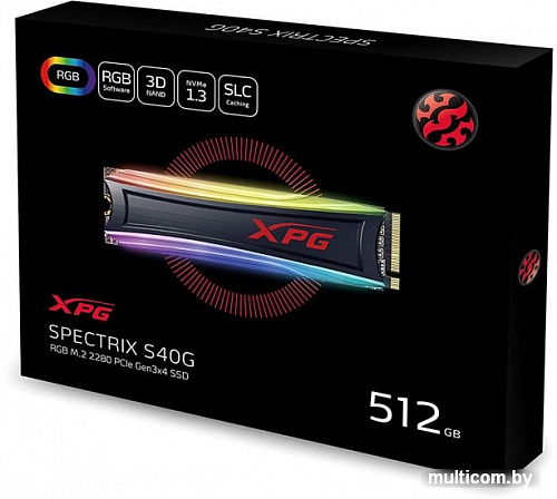 SSD A-Data XPG Spectrix S40G RGB 512GB AS40G-512GT-C