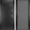 Металлическая дверь Guard Термо MG75 87х205 левая (черное серебро/серый)
