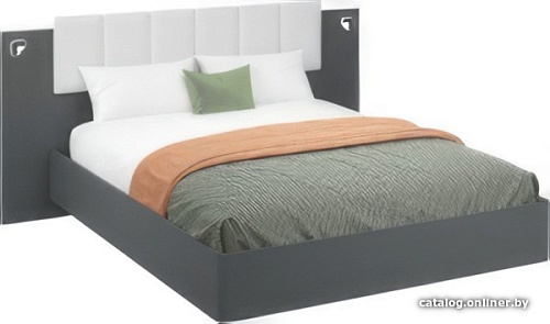 Кровать Империал Мишель 160 с ПМ (антрацит)