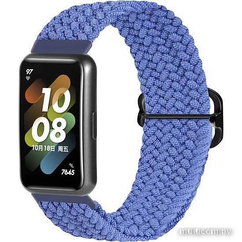 Ремешок Rumi Wick из плетеного нейлона для Huawei Band 7 (синий)