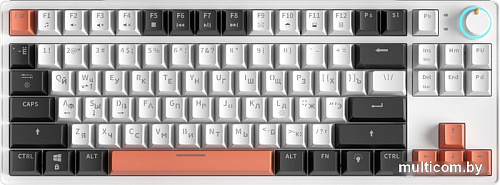 Клавиатура Cyberlynx ZA87 White Black Orange (TNT Yellow)