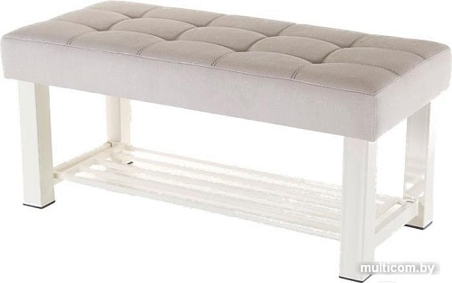 Банкетка AMC Lux 4 с полкой ткань бежевый/бежевый/бежевый 4.2Б100333