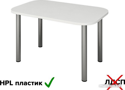 Кухонный стол Senira Р-001-02 (белый глянец/хром)