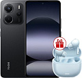 Смартфон Xiaomi Redmi Note 14 6GB/128GB международная версия (черный) + наушники Xiaomi Redmi Buds 6 Lite (голубой) по акции