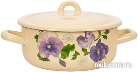 Кастрюля Лысьвенские эмали Анютины глазки С-16072/4КмЭ