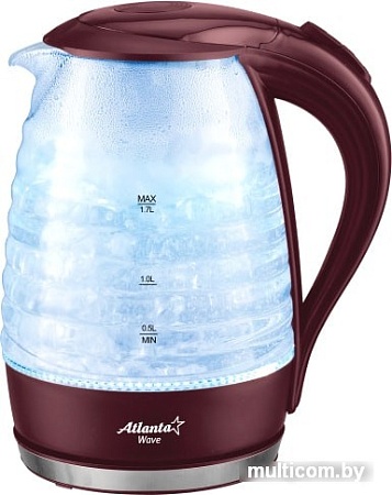 Электрочайник ATLANT ATH-2467 (бордовый)