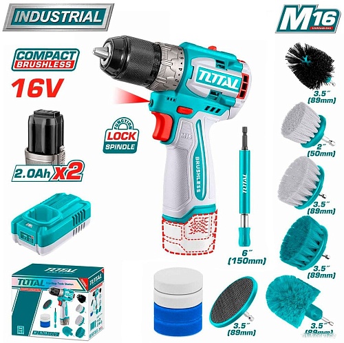 Дрель-шуруповерт Total TOSLI240786 (с 2-мя АКБ)