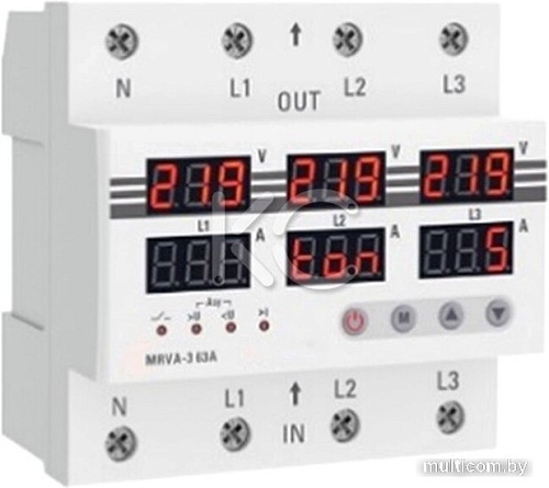 Реле напряжения КС MRVA-3 63A 82733