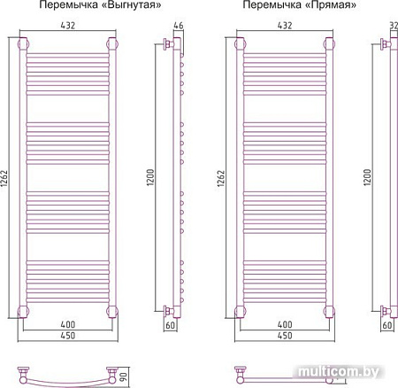 Полотенцесушитель Сунержа Богема+ 1200x400 00-0221-1240