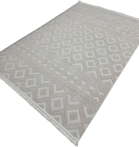 Ковер для жилой комнаты Radjab Carpet Поло Прямоугольник EN 268 12568RK (2.4x3.4, Beige)