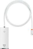 USB-хаб Baseus Lite Series 4-Port USB A - Type C WKQX030402 (1 м, белый)