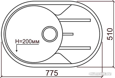 Кухонная мойка Tolero R-116 (черный)