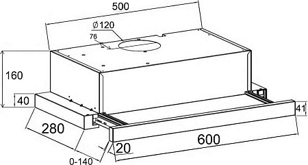 Кухонная вытяжка LEX Hubble G 600 Grey (серый)