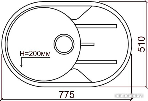 Кухонная мойка Tolero R-116 (черный)