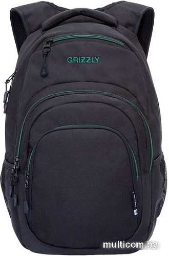 Школьный рюкзак Grizzly RQ-003-31 (черный/бирюзовый)