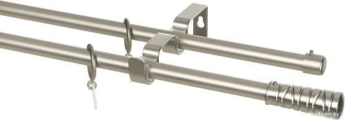 Карниз для штор Sundays Home Лайт Мозаика 16мм+16мм двухрядный (сатин, 3м)