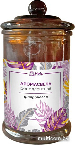 Свеча от насекомых Help с ароматом цитронеллы 80447