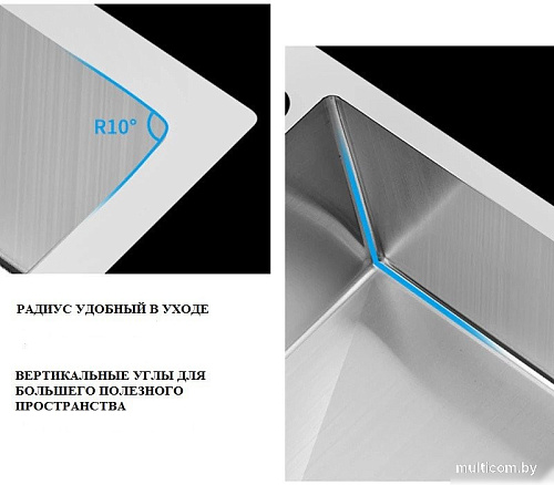 Кухонная мойка Futur FK 4548 B Eco Embossing (черный нано)