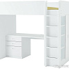 Кровать-чердак Ikea Стува/Фритидс 200x90 (3 ящика, 2 дверцы, бел/бел) 192.534.36