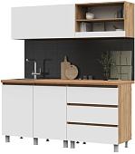 Готовая кухня Стендмебель Хелен 1.7 (белый/дуб крафт золотой)