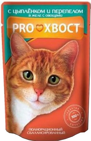 Корм для кошек Proхвост цыпленок в желе 0.085 кг