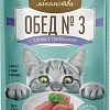 Консервированный корм для кошек Деревенские лакомства Обед № 3 Тунец с гребешком 50 г