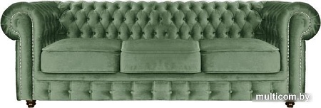 Диван Brioli Честер Классик трехместный (микровелюр, В61 мятный)