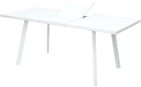 Кухонный стол M-City Фин 120 464M04111 (белый стекло/белый)