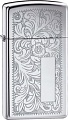 Зажигалка Zippo Slim Venetian 1652 High Polish Chrome
